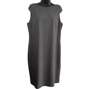 T Tahari Gray Sleeveless Lined Shift Back Zip up Closure Knee Length Dress